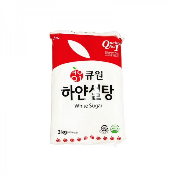 참소당푸드,큐원 하얀설탕3kg / 백설탕